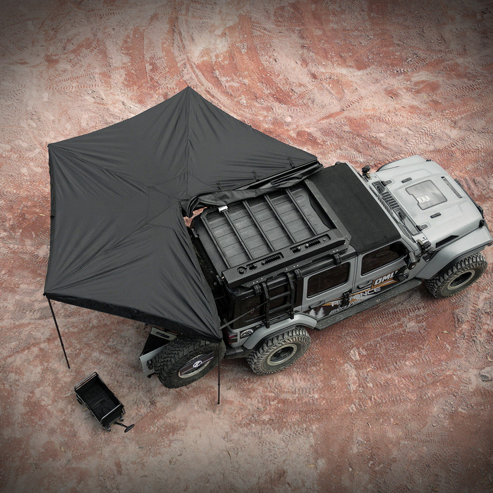 270-Degree Awning Driver Side Free Standing, Car Side 270-Degree Awning Waterproof UV50 Wind Resistant for SUV Van Truck