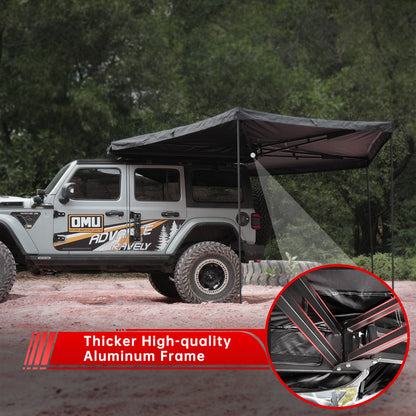 270-Degree Awning Driver Side Free Standing, Car Side 270-Degree Awning Waterproof UV50 Wind Resistant for SUV Van Truck