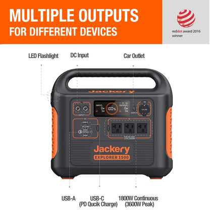 Solar Generator 1500 (Includes (1) Explorer 1500 + (4) Solarsaga 100W)