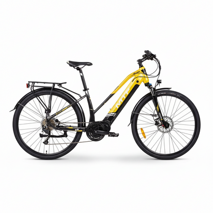 Road 6.3 W 19 Frame 19 In. Women Trekking Road Mountain E-Bike, Yellow & Black