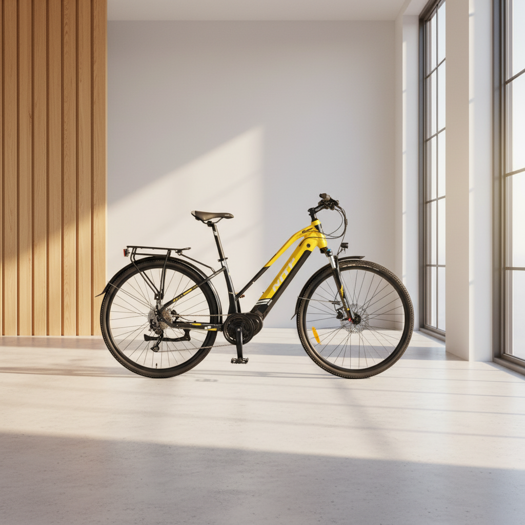 Road 6.3 W 19 Frame 19 In. Women Trekking Road Mountain E-Bike, Yellow & Black